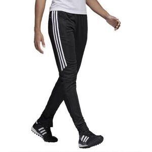 Adidas Womens Tiro 19 Climacool Track Training Tapered Joggers Black White XS